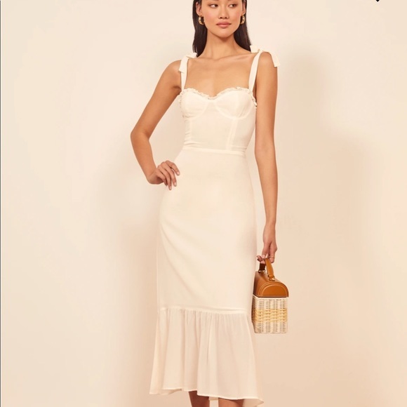 Reformation Nikita Dress in Ivory *NEW* - Picture 1 of 7